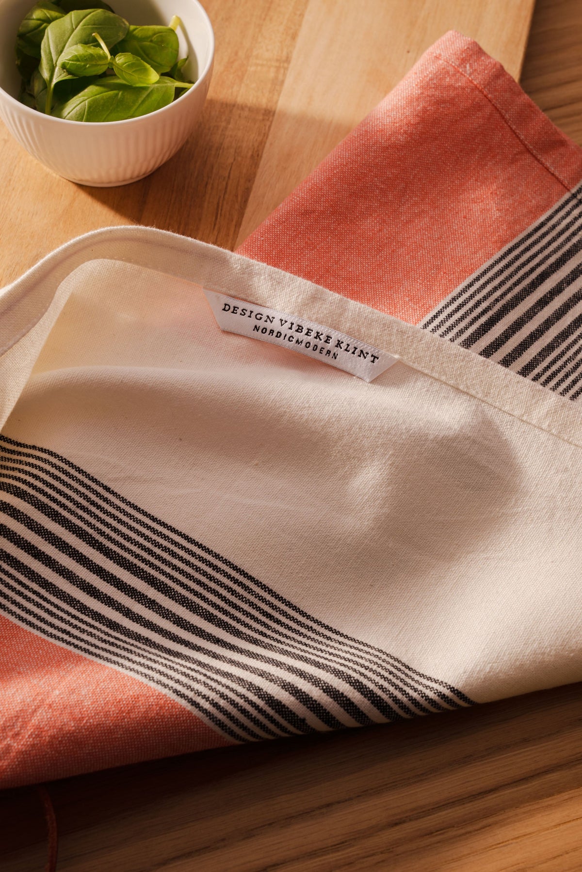 Tea towels, viskestykker (2 stk.), rosa/sort/hvid • NORDICMODERN - Copenhagenhomedesign