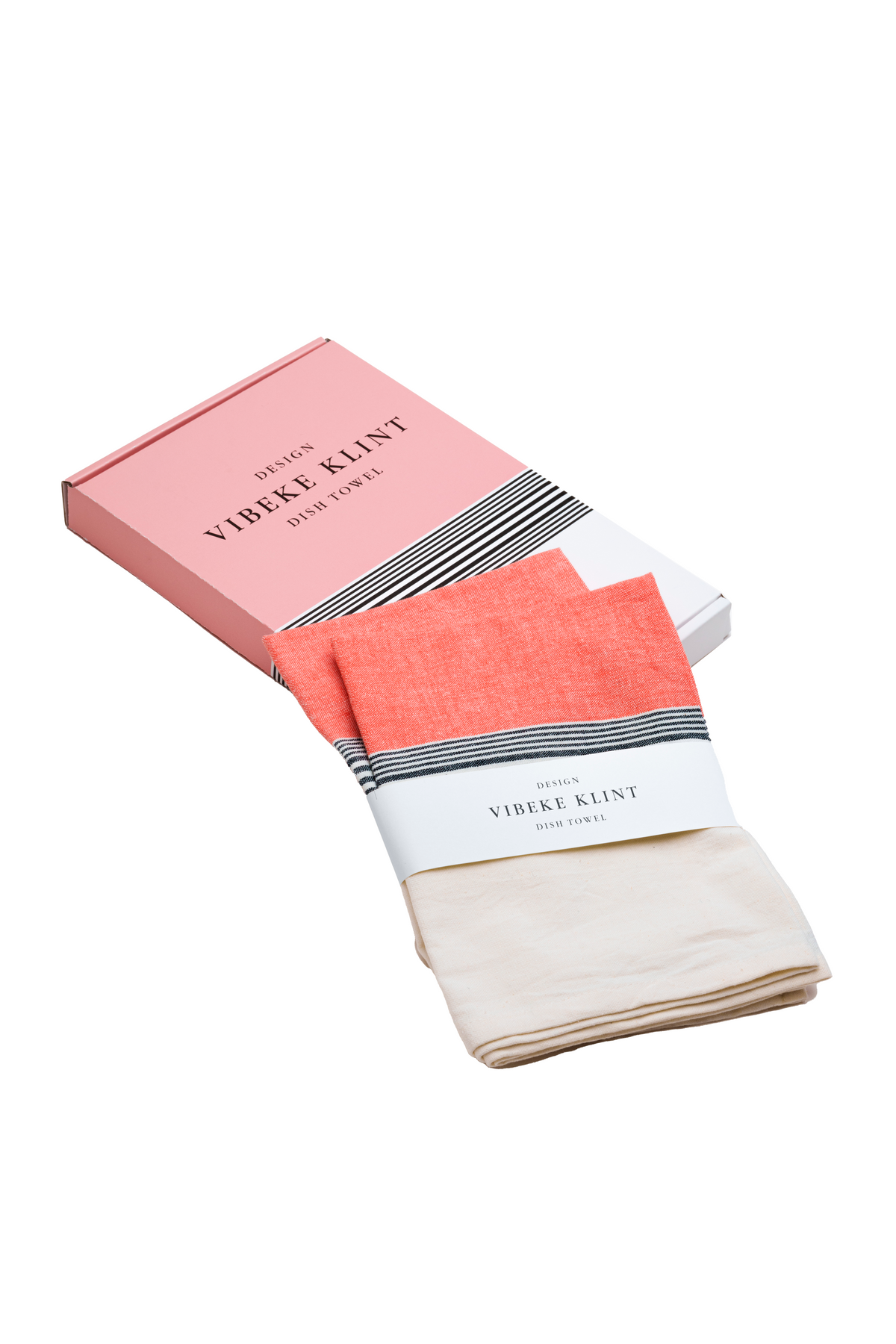 Tea towels, viskestykker (2 stk.), rosa/sort/hvid • NORDICMODERN - Copenhagenhomedesign