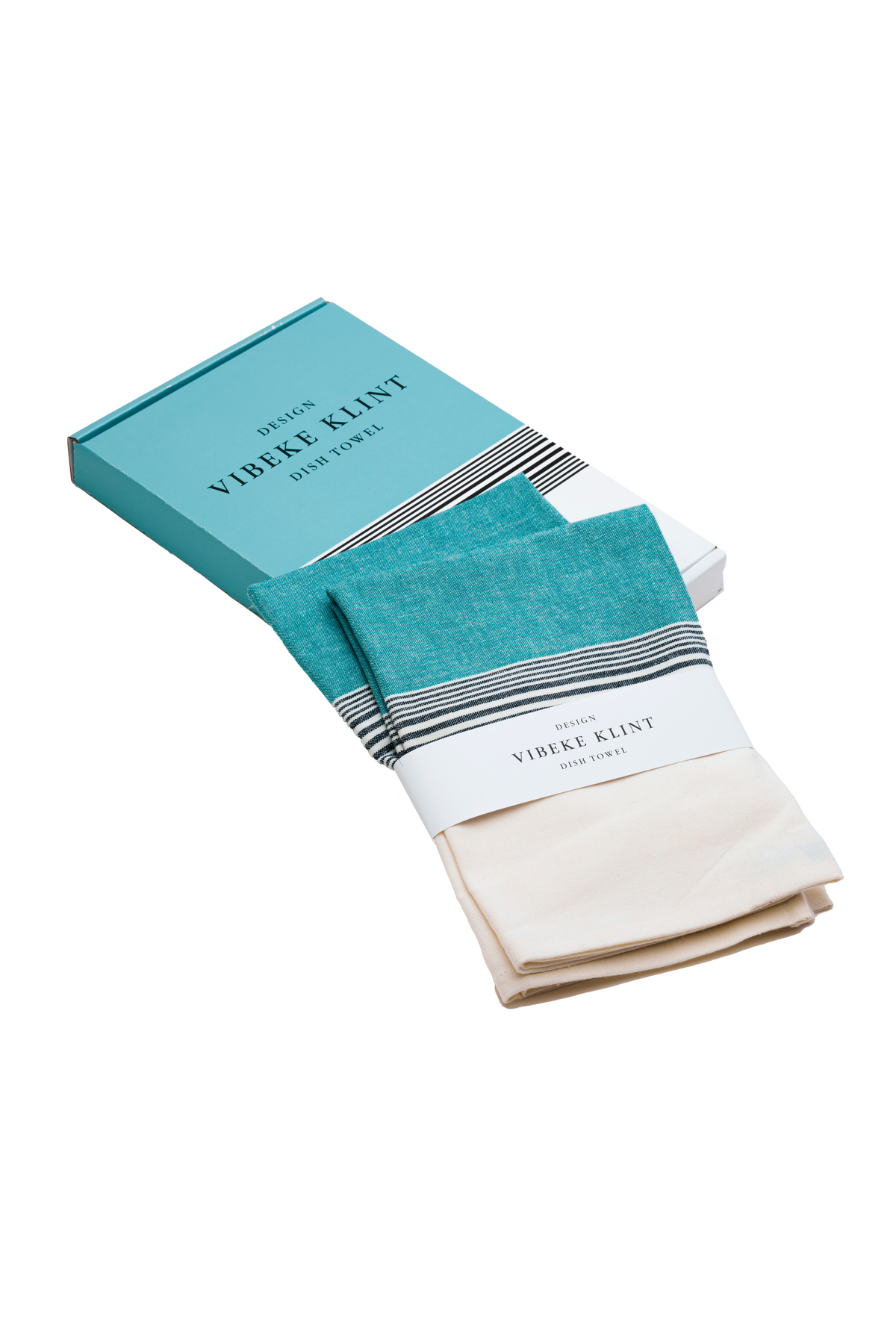 Tea towels, viskestykker (2 stk.), blå/sort/hvid • NORDICMODERN - Copenhagenhomedesign