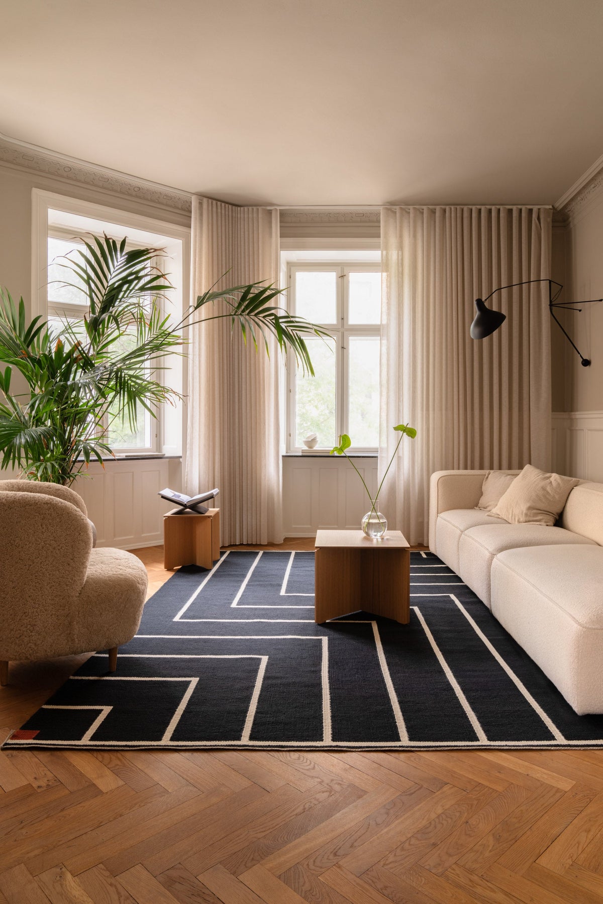 Teppich VK-1, Schwarz/Weiß • NORDICMODERN - Copenhagenhomedesign
