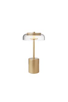 Blossi Table Mini, portable bordlampe, nordic gold / klar • NUURA