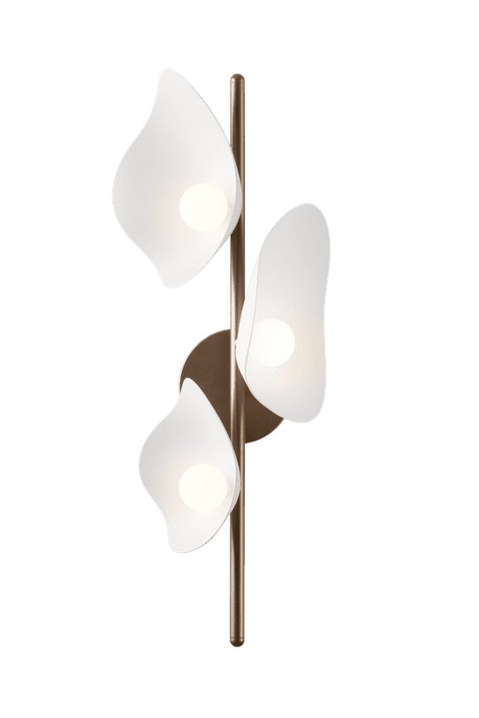 Florii 3 Wall væglampe, dark bronze / hvid • NUURA