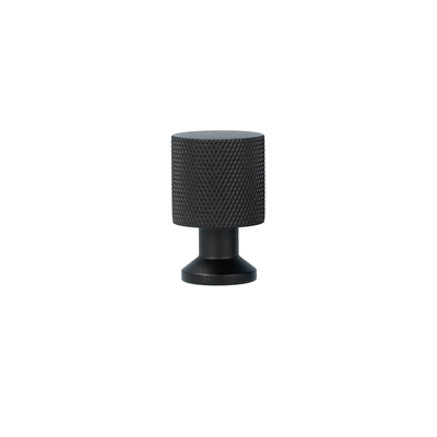 Nyboder Möbelknopf mit Diamond Cut, Mattschwarz – Höhe 33 mm • Chr. Jørgensen
