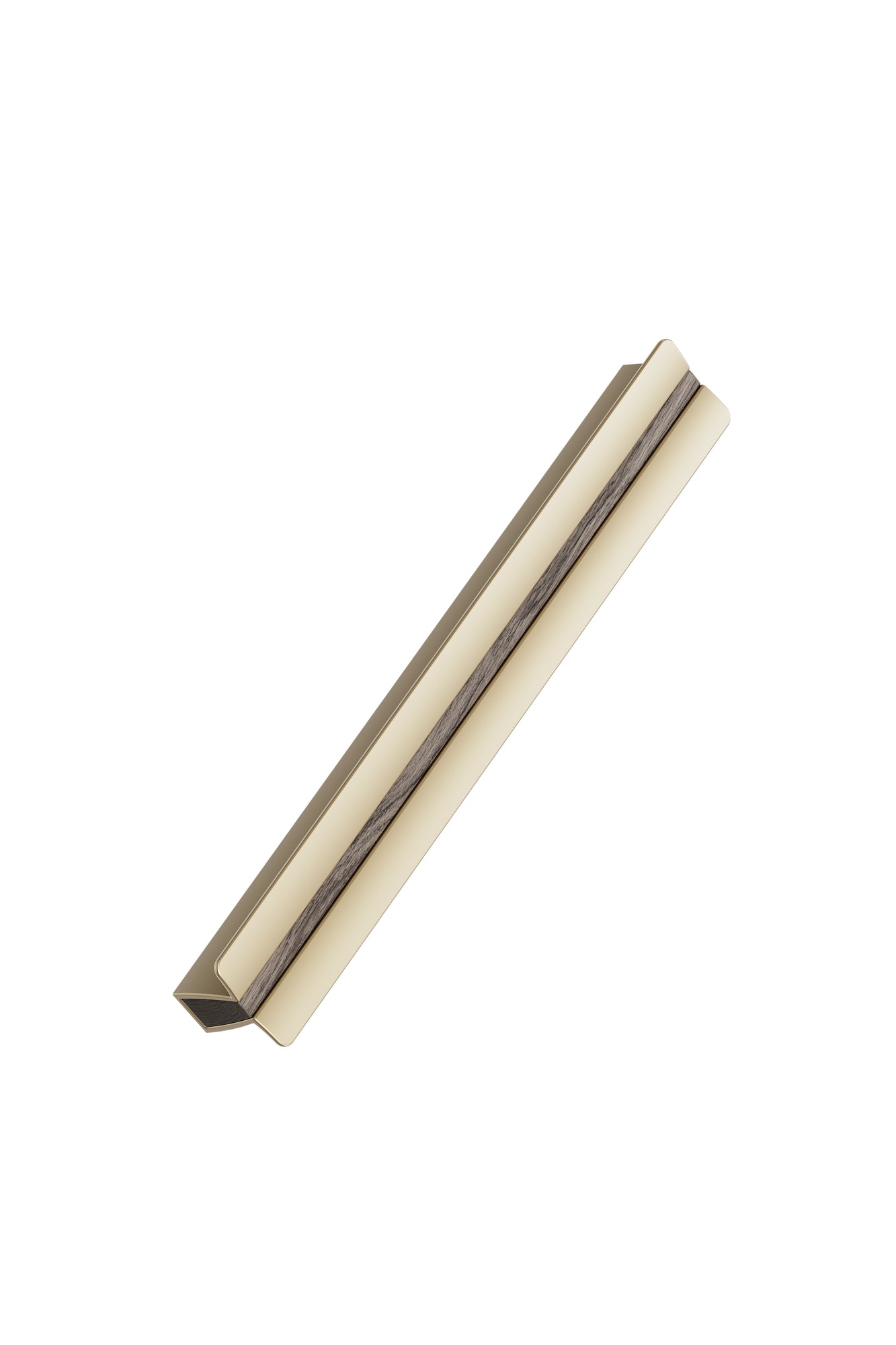 PAPILLON greb, mørkebrun og mat messing • Furnipart
