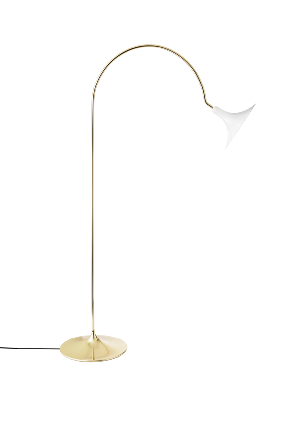 Petalii Floor gulvlampe, polished brass / opal • NUURA