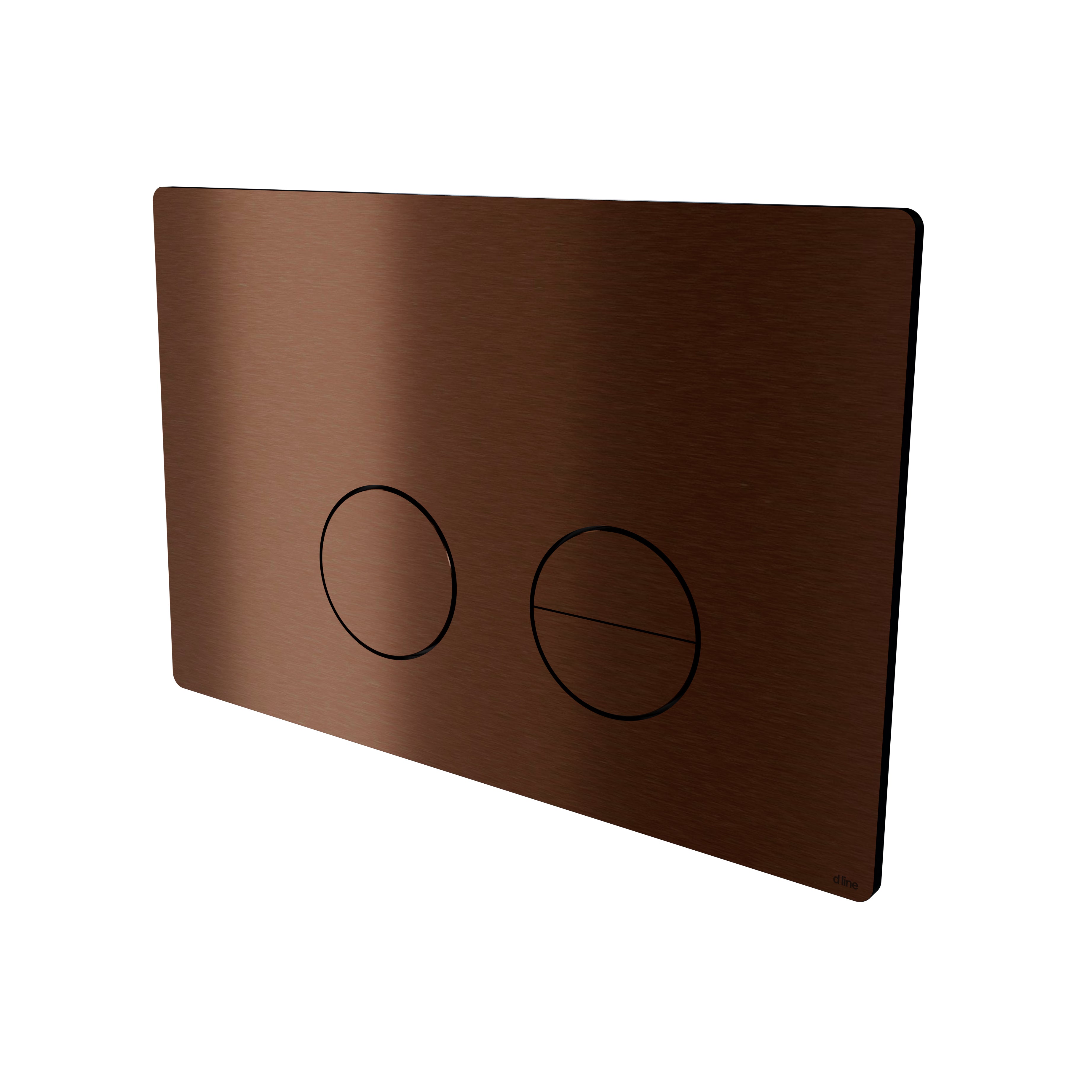 Betjeningplade til toilet, bronze/bruneret finish • d line