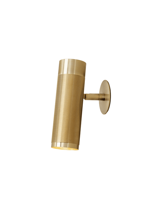 Patrone Recessed Wandleuchte mit Abdeckplatte, unbehandeltes Messing • Thorup Copenhagen