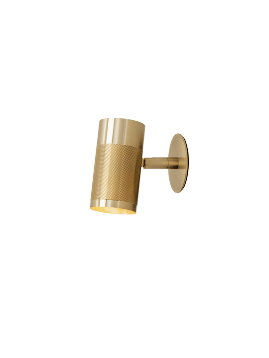 Patrone Recessed Small Wandleuchte mit Abdeckplatte, unbehandeltes Messing • Thorup Copenhagen