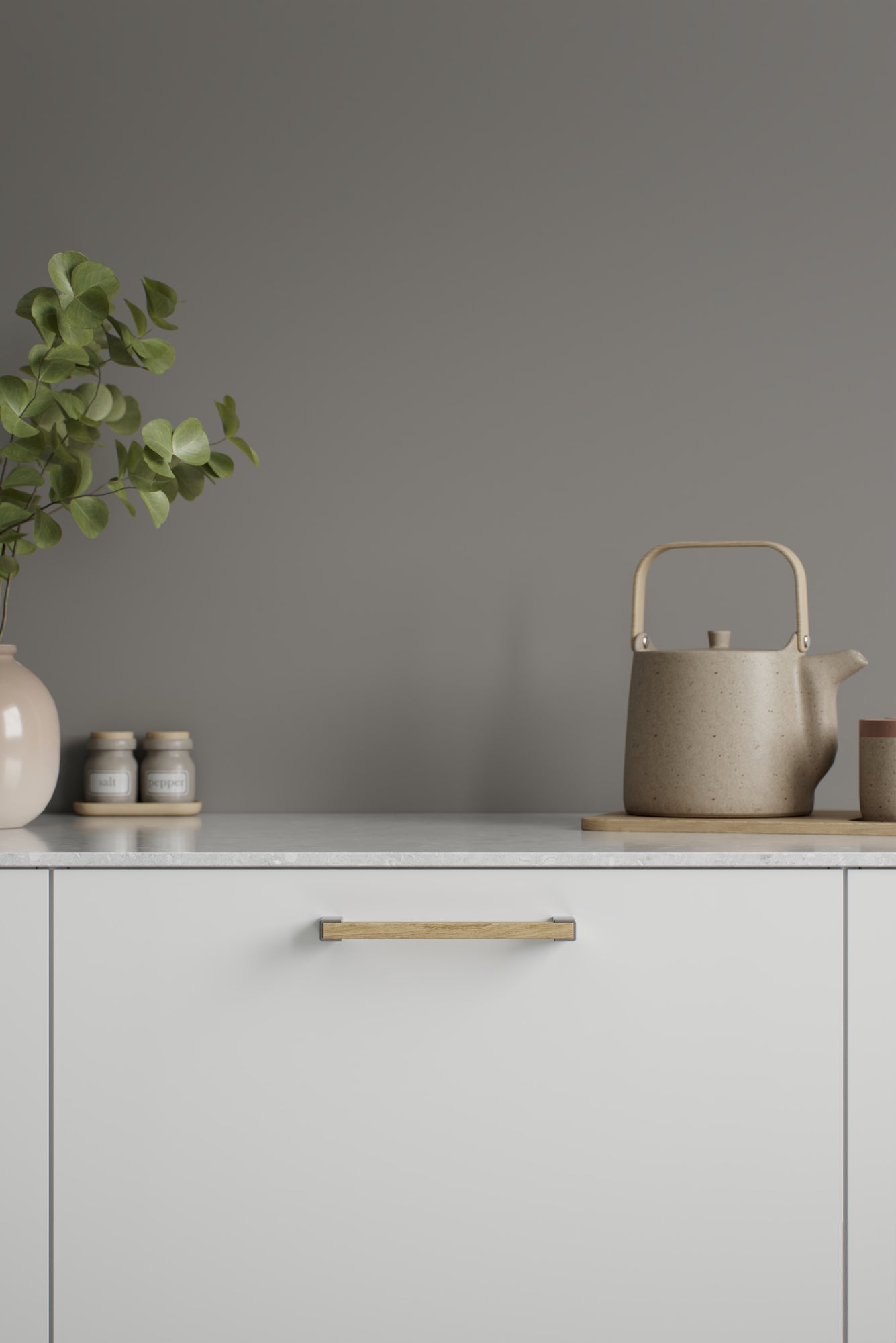 SEGMENT greb, egetræ og rustfrit stål look (inox look) • Furnipart