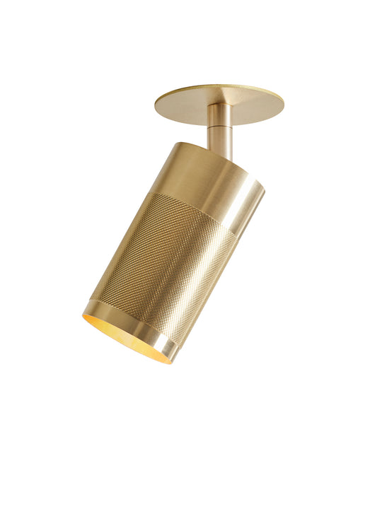 Patrone Deckenstrahler mit Abdeckplatte, Clip Fit, unbehandeltes Messing • Thorup Copenhagen