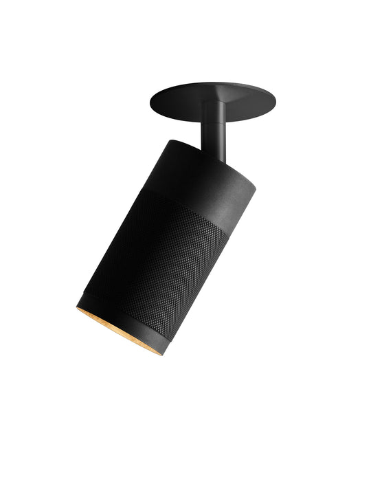 Patrone Deckenstrahler mit Abdeckplatte, Clip Fit, schwarz brüniertes Messing • Thorup Copenhagen