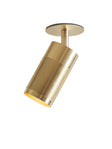 Patrone Deckenstrahler mit Abdeckplatte, Box Fit, unbehandeltes Messing • Thorup Copenhagen