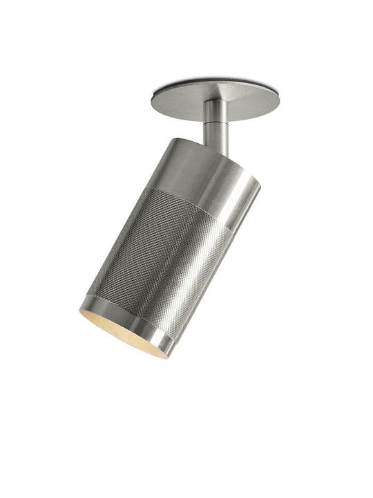Patrone Deckenstrahler mit Abdeckplatte, Box Fit, Edelstahloptik • Thorup Copenhagen