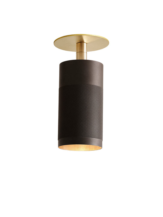 Patrone Deckenstrahler mit Abdeckplatte, Clip Fit, brüniertes Messing • Thorup Copenhagen