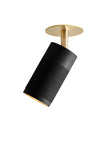 Patrone Deckenstrahler mit Abdeckplatte, Clip Fit, schwarz brüniertes Messing • Thorup Copenhagen