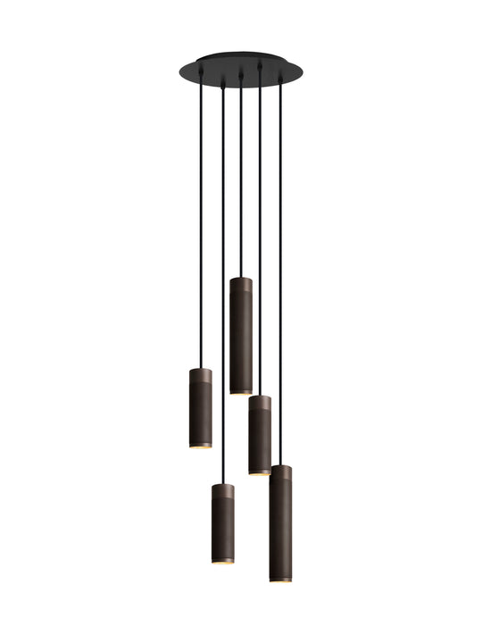 Patrone Cluster 5 Pendelleuchte, schwarz brüniertes Messing • Thorup Copenhagen