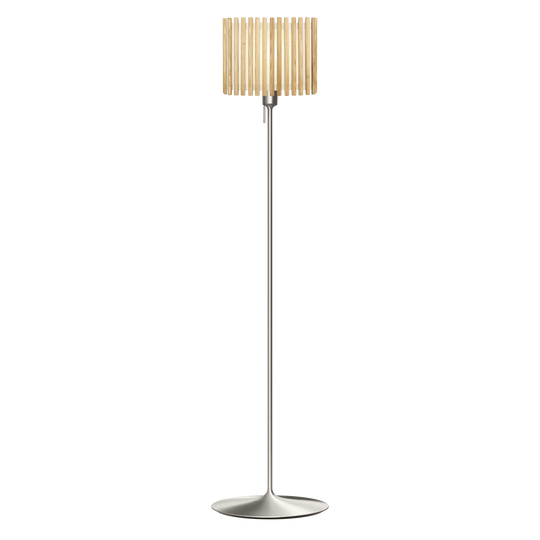 Komorebi Rectangular gulvlampe, egetræ og børstet stål look • UMAGE