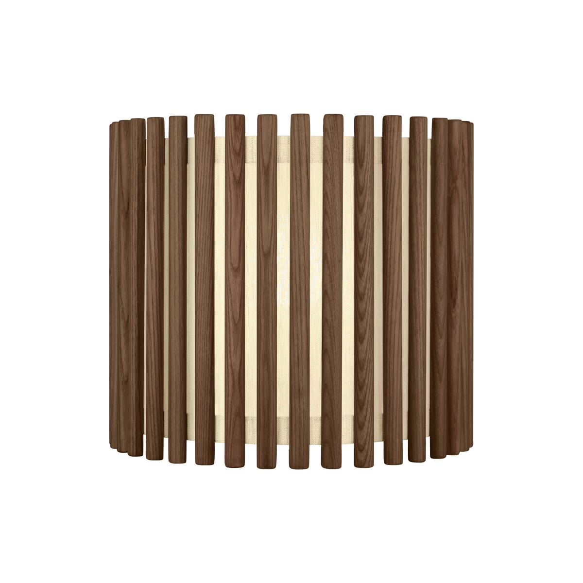 Komorebi Circle bordlampe, mørk egetræ og børstet messing look • UMAGE - Copenhagenhomedesign