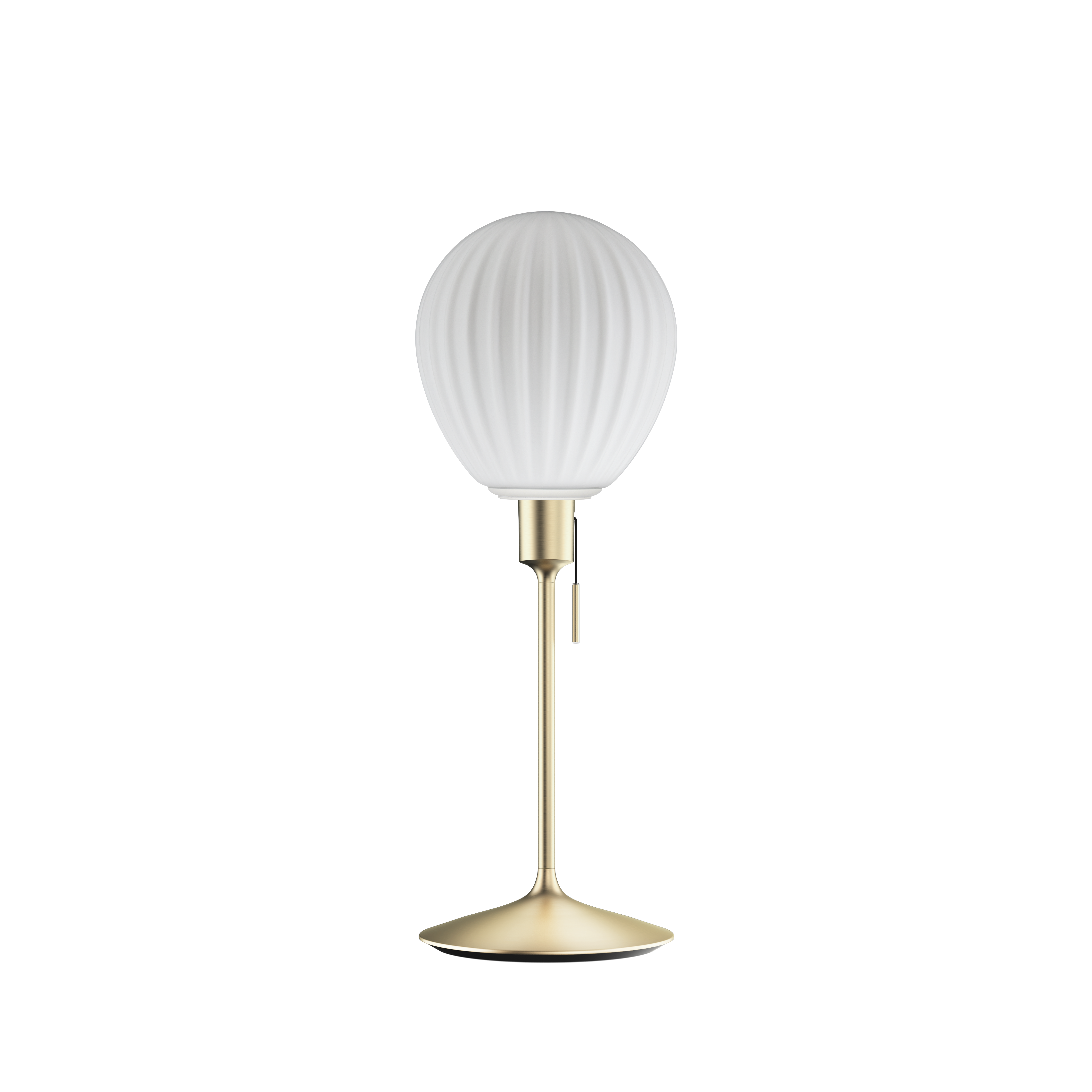 Around the World bordlampe, hvid og børstet messing look • UMAGE