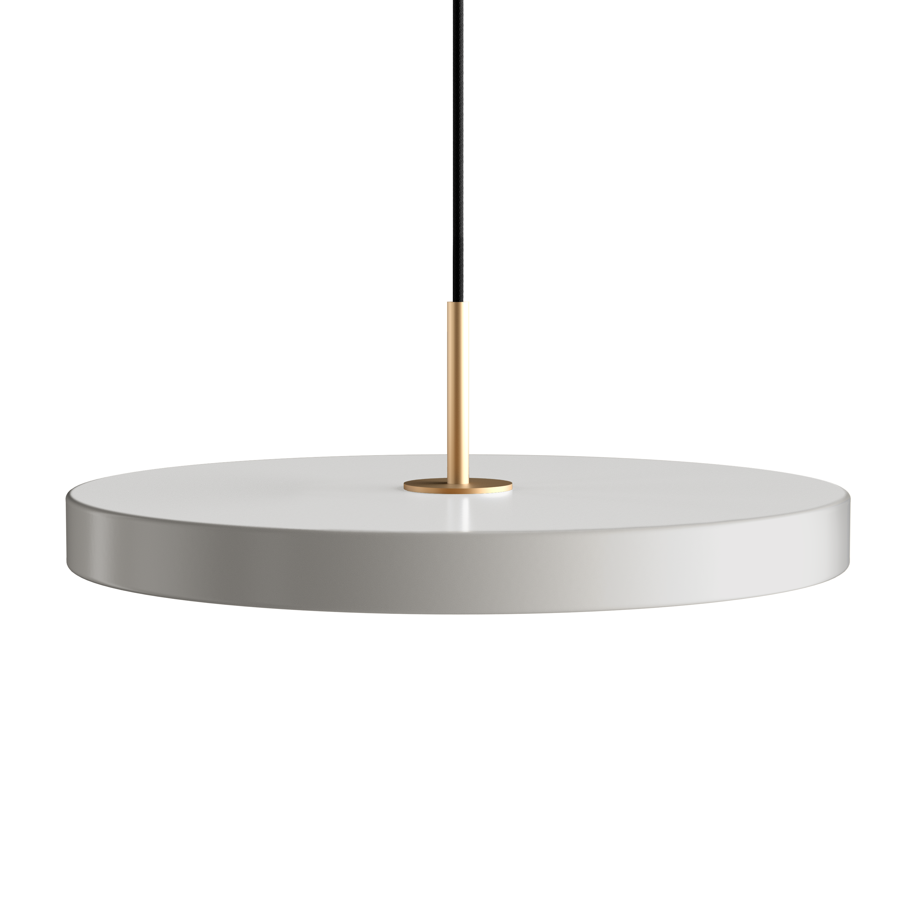 Asteria Plus pendel, lysegrå (mist) og messing • UMAGE