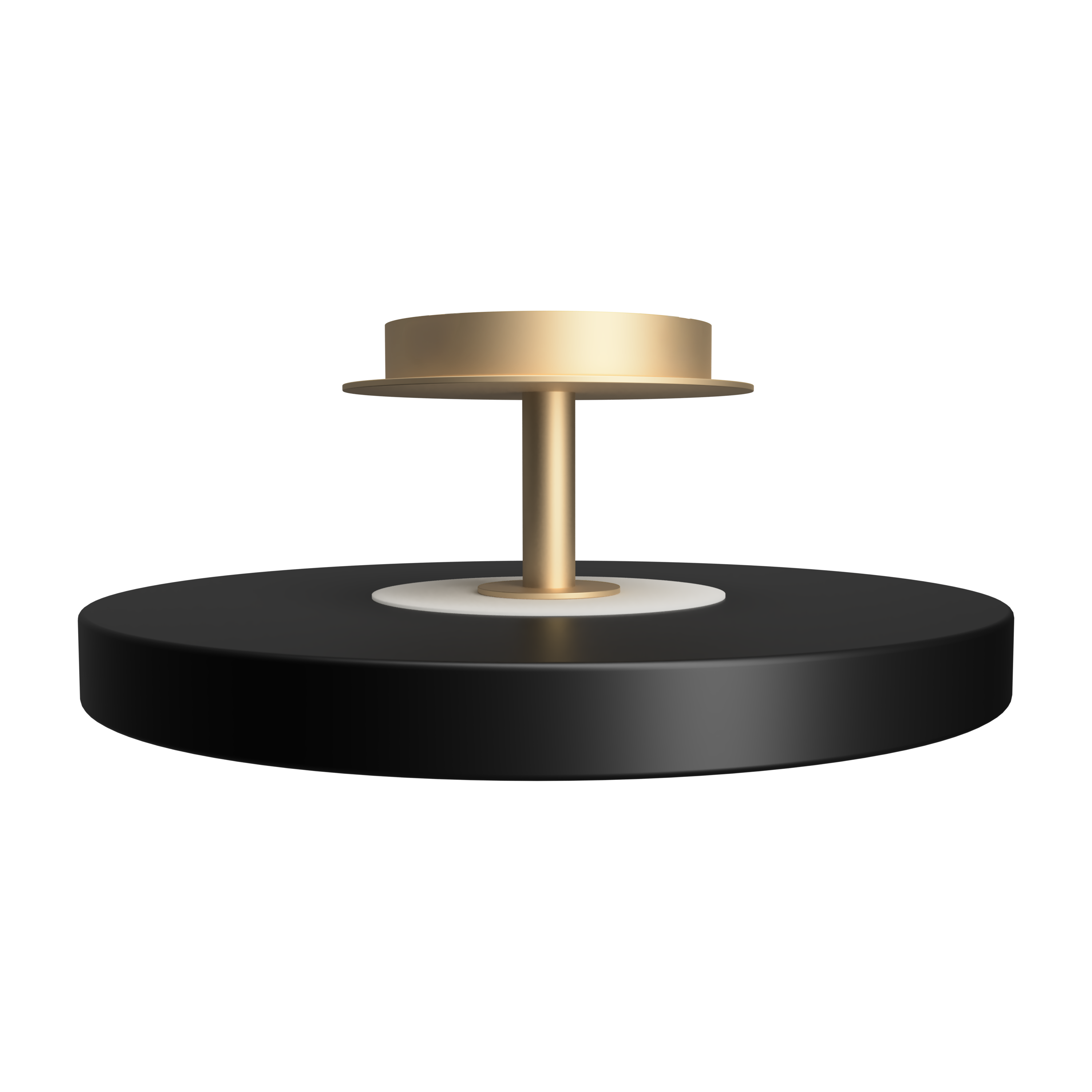 Asteria Up Plus loftlampe, sort og messing • UMAGE