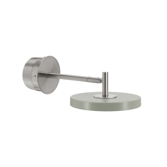 Asteria Wall Wandleuchte (mit Hardwire-Add-on), Oliv und Stahl • UMAGE