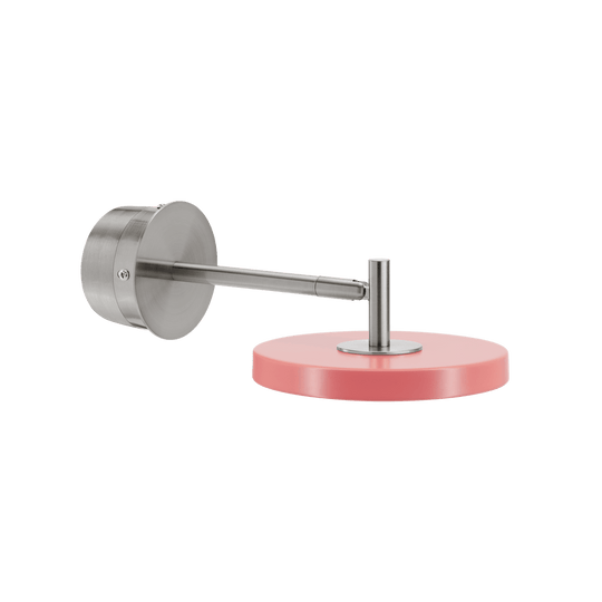 Asteria Wall Wandleuchte (mit Hardwire-Add-on), Rosa und Stahl • UMAGE