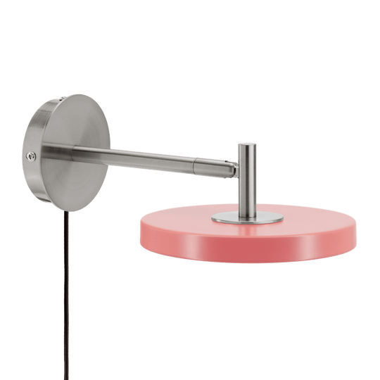 Asteria Wall Wandleuchte, Rosa und Stahl • UMAGE