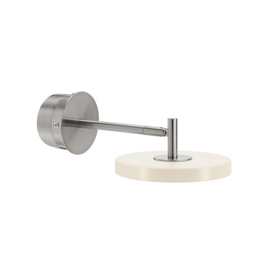 Asteria Wall Wandleuchte (mit Hardwire-Add-on), Weiß und Stahl • UMAGE