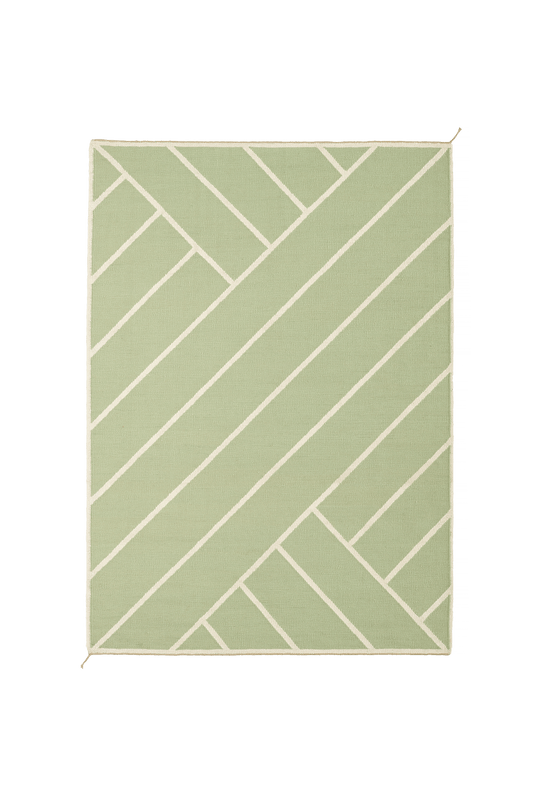 Tæppe VK-2, oliven/hvid • NORDICMODERN