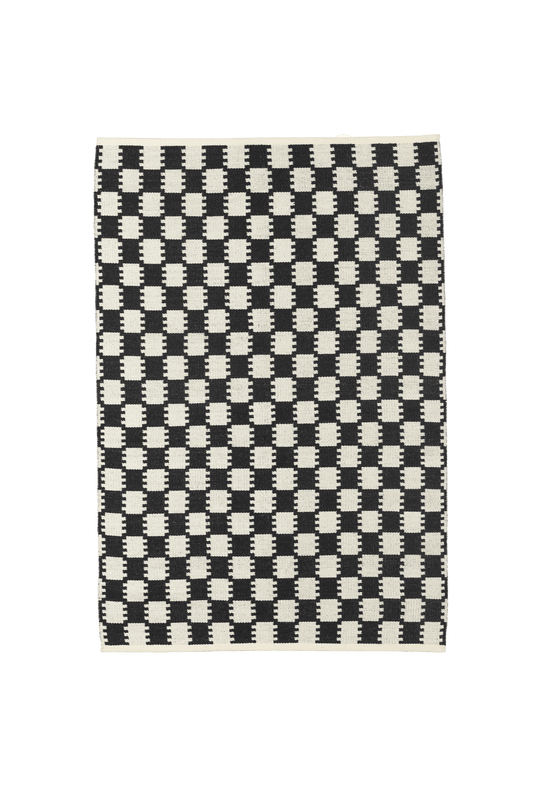 Tæppe VK-5, sort/hvid • NORDICMODERN