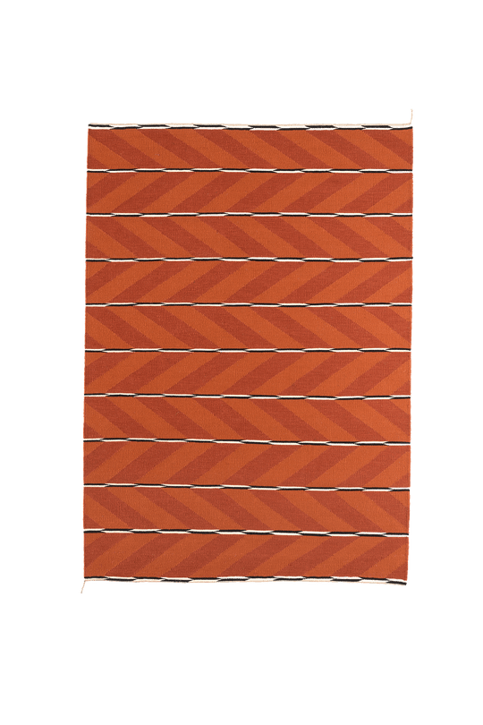 Tæppe VK-6, rød/orange • NORDICMODERN