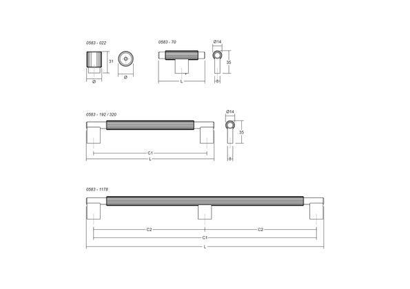 ARPA møbelknop, antik messing look • Viefe