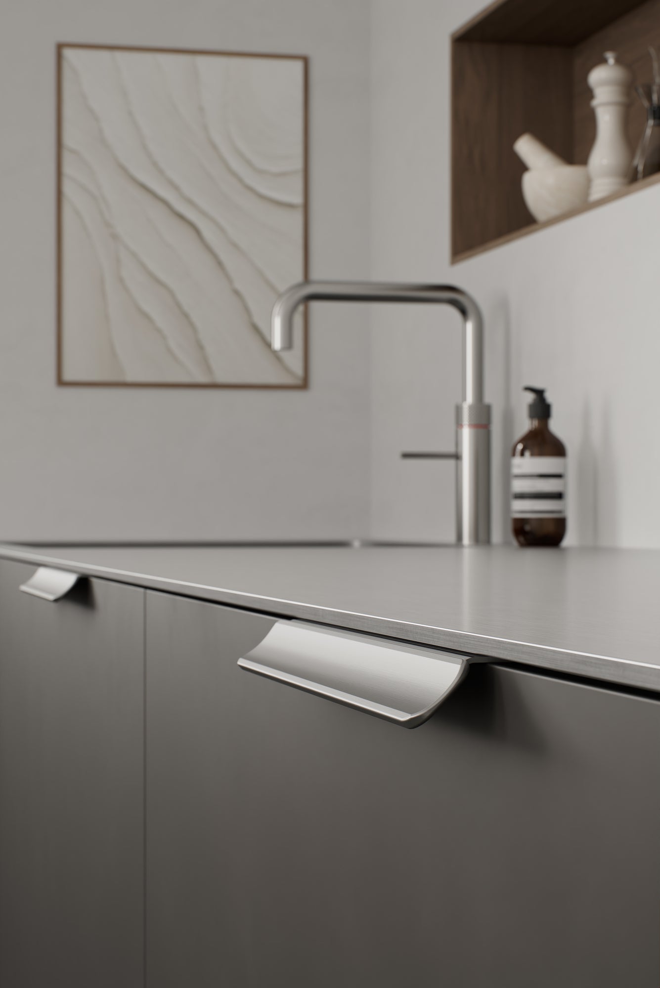 VOLET greb, rustfrit stål look (inox look) • Furnipart