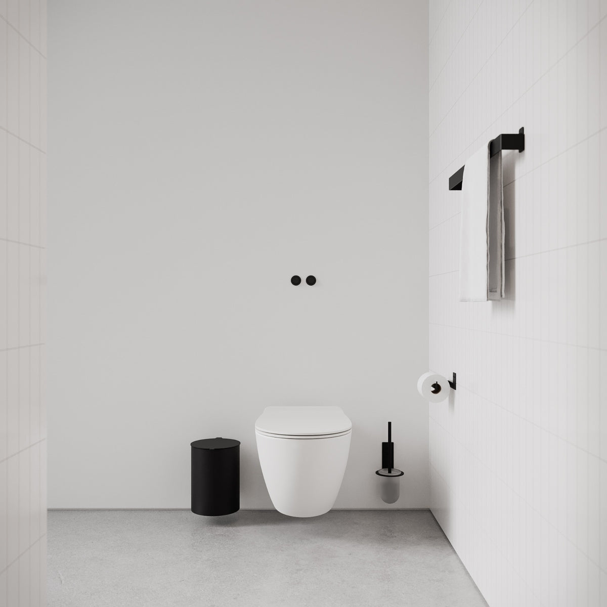 Toiletrulleholder, sort • NICHBA - Copenhagenhomedesign
