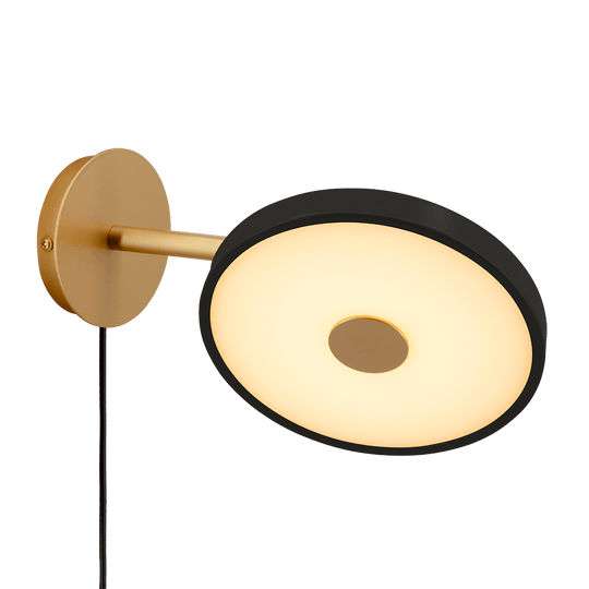 Asteria Wall væglampe, sort og messing • UMAGE