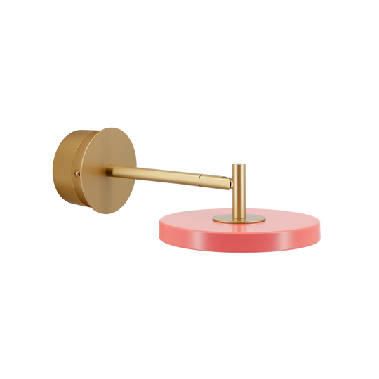 Asteria Wall væglampe (med hardwire add on), rose og messing • UMAGE