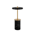 Asteria Move Mini, tragbare Tischleuchte, schwarzer Marmor • UMAGE