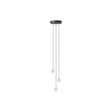 Rosette Mini Cluster 3, Deckenbaldachin mit Kabel und Fassung 3 x G4, Schwarz • UMAGE