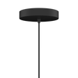 Rosette Deckenbaldachin mit Kabel und Fassung E27, Schwarz • UMAGE