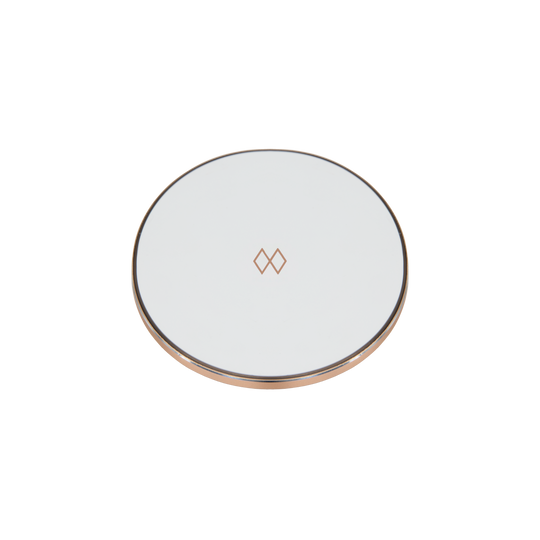 Unifier, trådløs oplader, hvid og rose gold • UMAGE