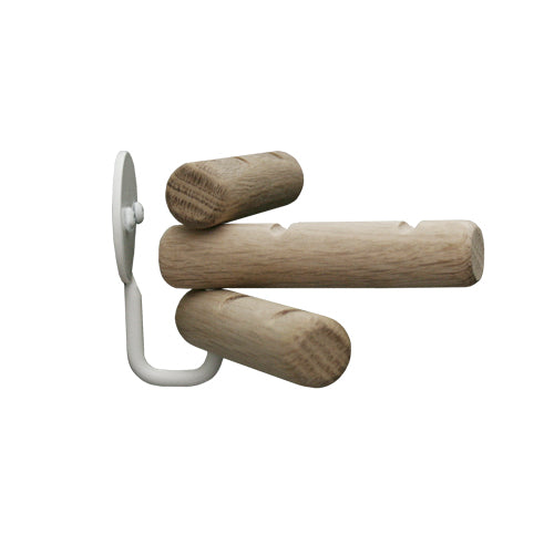 3Hooks 3-i-1 knage i eg/hvid • Nordic Function