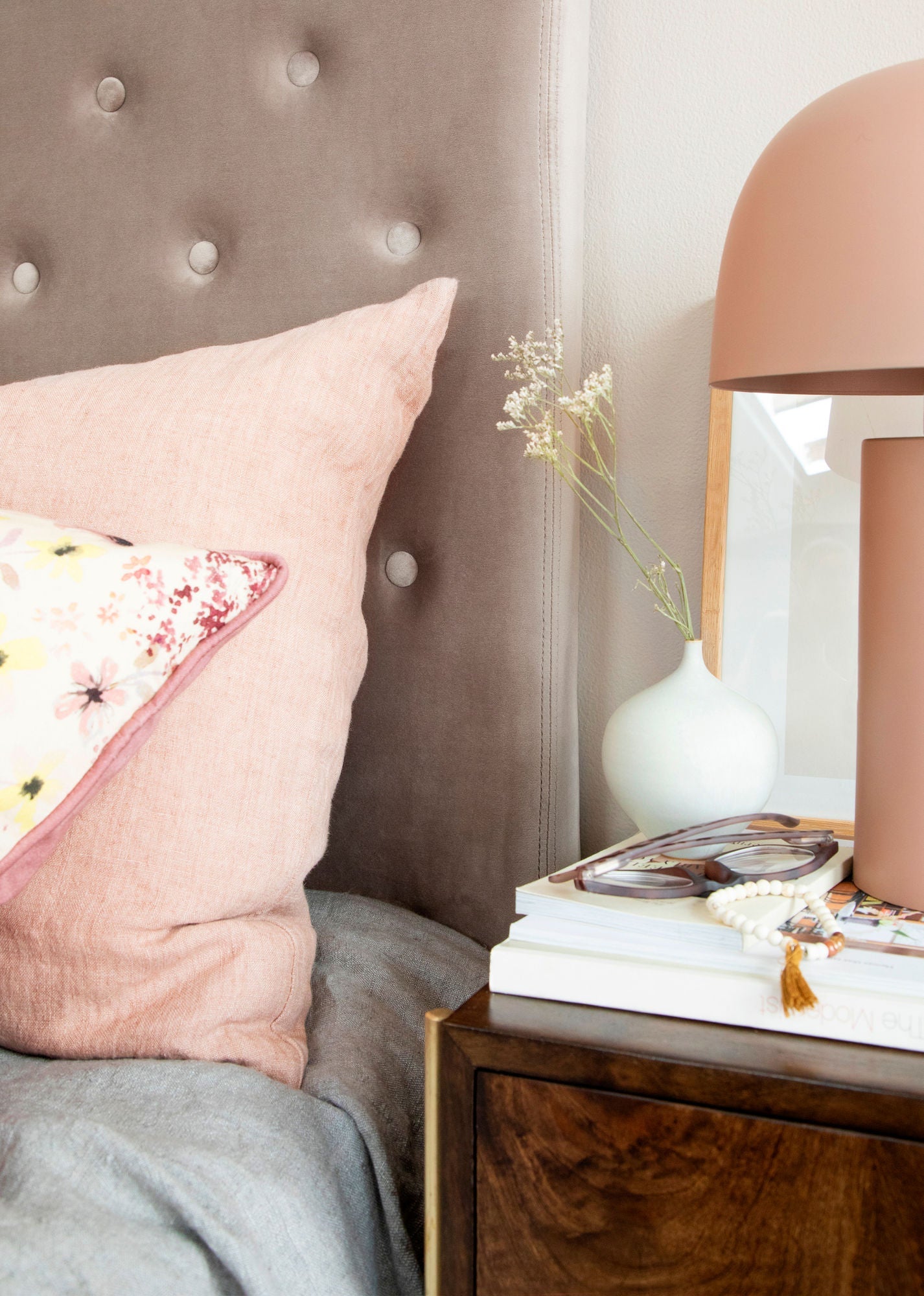 Luxury Light Linen Gable pudebetræk - DUSTY ROSE • Cozy living