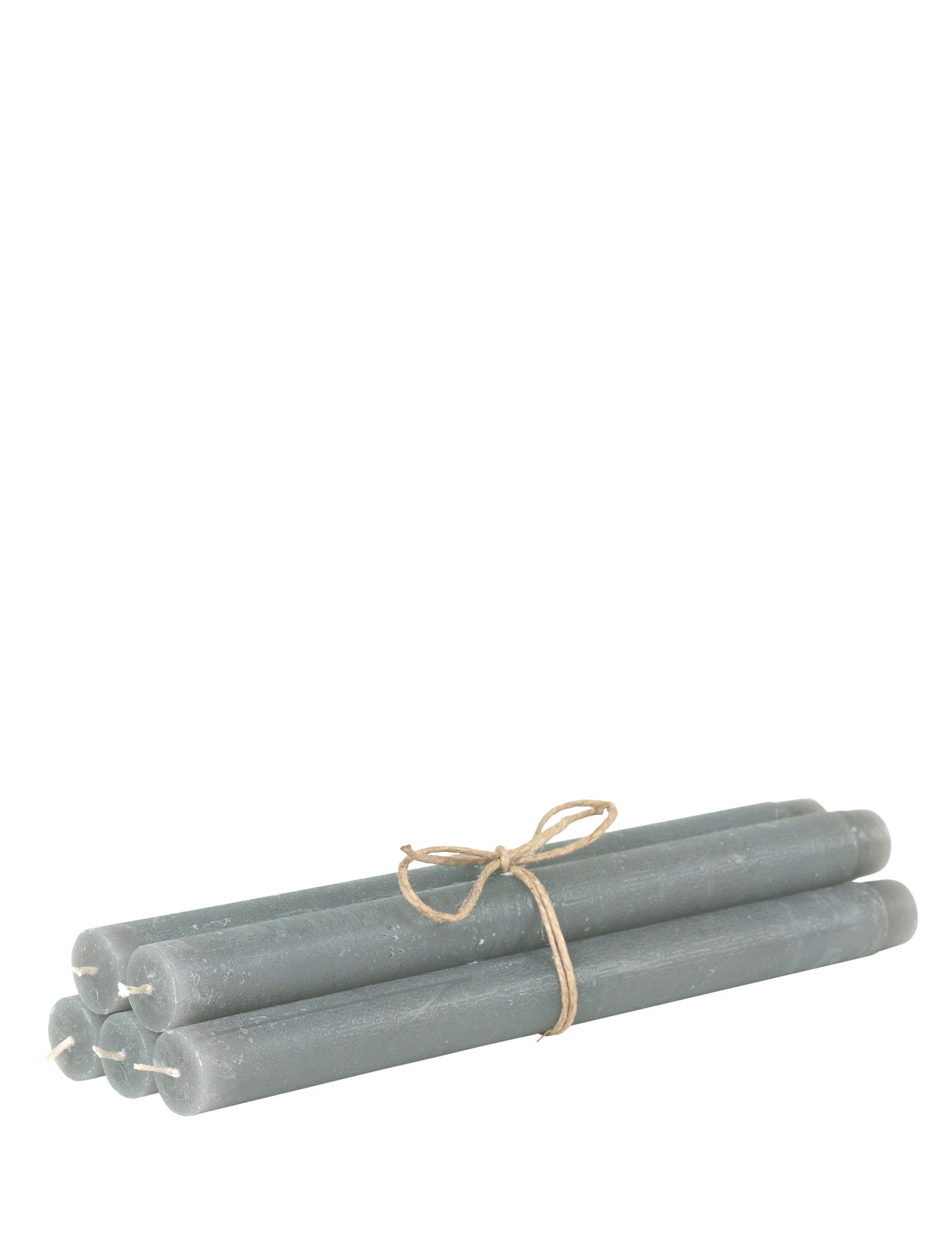 Rustic Taper Candle kronelys, højde 25 cm - SLATE GREY • Cozy living