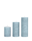 Rustic Stumpenkerze, Ø 7 cm – POETIC BLUE • Cozy living