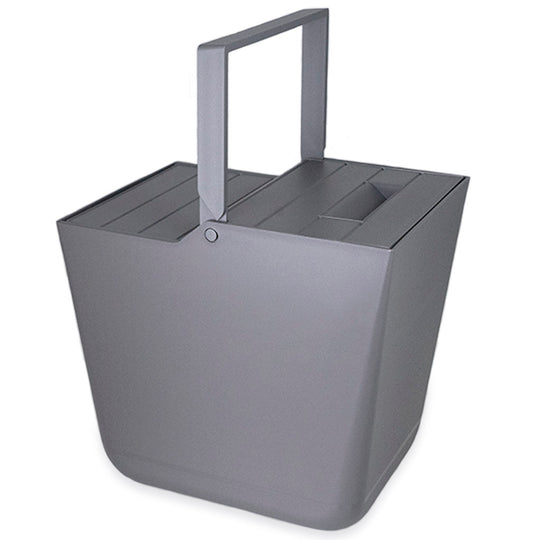 Affaldsspand på 16 liter i mørkegrå plast med hank