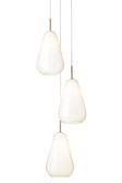 Anoli 3 Pendelleuchte, nordic gold / opal • NUURA