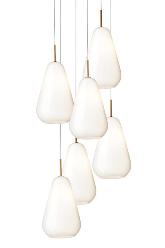 Anoli 6 pendel, nordic gold / opal • NUURA