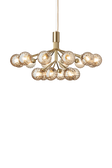Apiales 18 Kronleuchter, brushed brass / optic gold • NUURA
