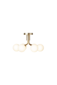 Apiales 6 Ceiling Kronleuchter, brushed brass / opal • NUURA